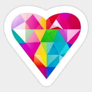 Heart in Rainbow Colors Sticker